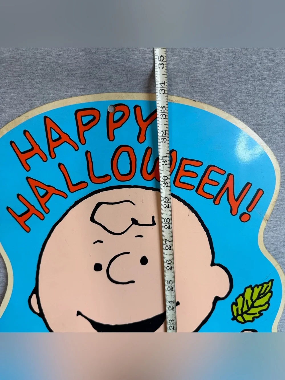 Vtg 1998 Halloween Charlie Brown Pumpkin Outdoor Yard Sign Decor Art Prop